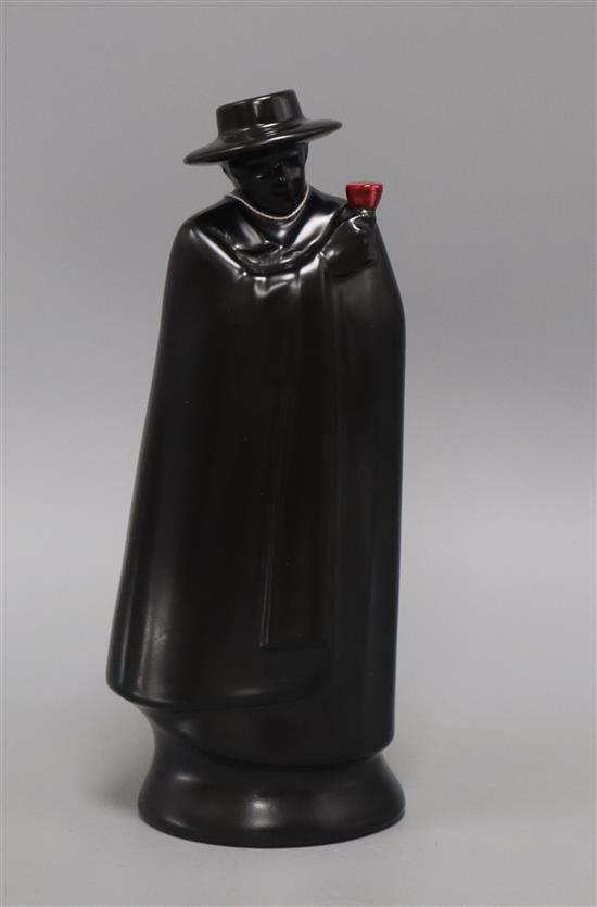 A Royal Doulton Sandman Port black glazed bottle